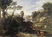 Landscape with Diogenes af POUSSIN, Nicolas